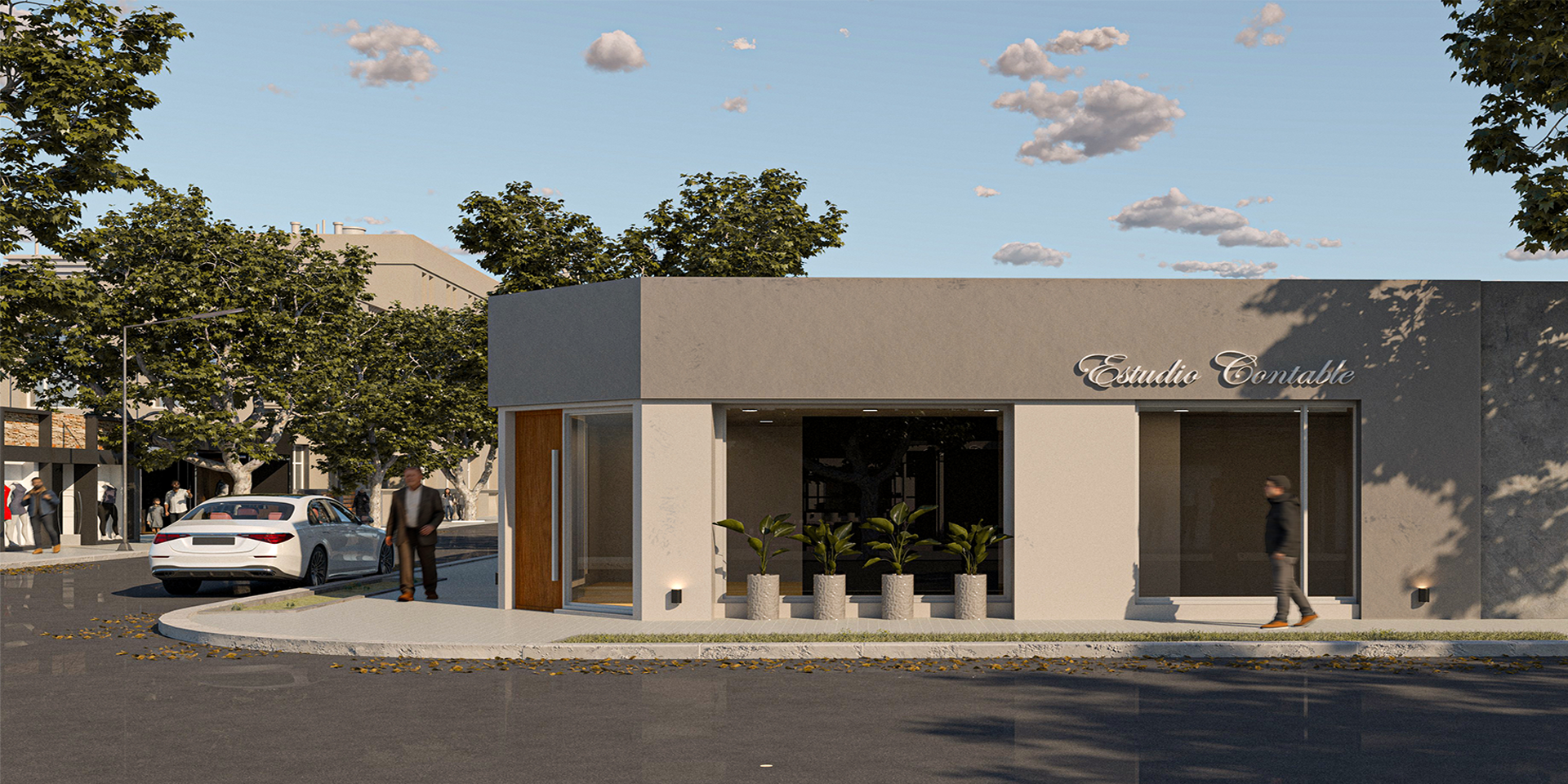 Intervención arquitectónica en fachada residencial con lenguaje moderno