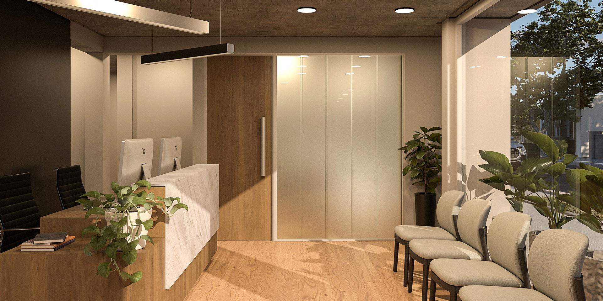 Proyecto residencial contemporáneo con uso de hormigón y vidrio